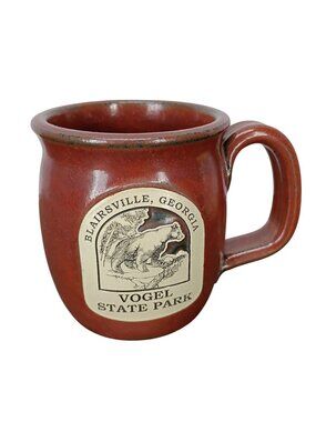 Blairsville Georgia Vogel State Park Red Stoneware Mug Sunset Hill